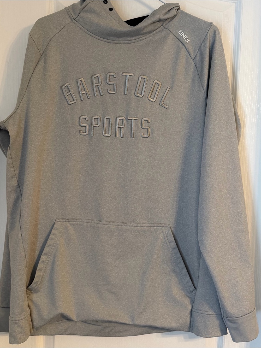 Barstool Sports Men's Gray Pullover Hoodie